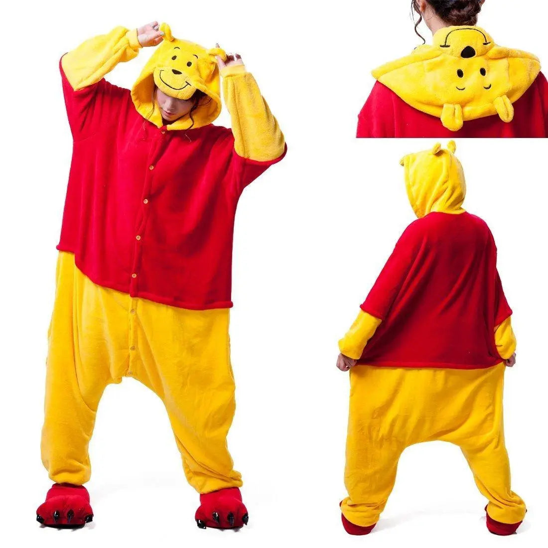 Winnie the Pooh Kigurumi Animal onesies Pajamas for Adult Costume - Pajamasbuy