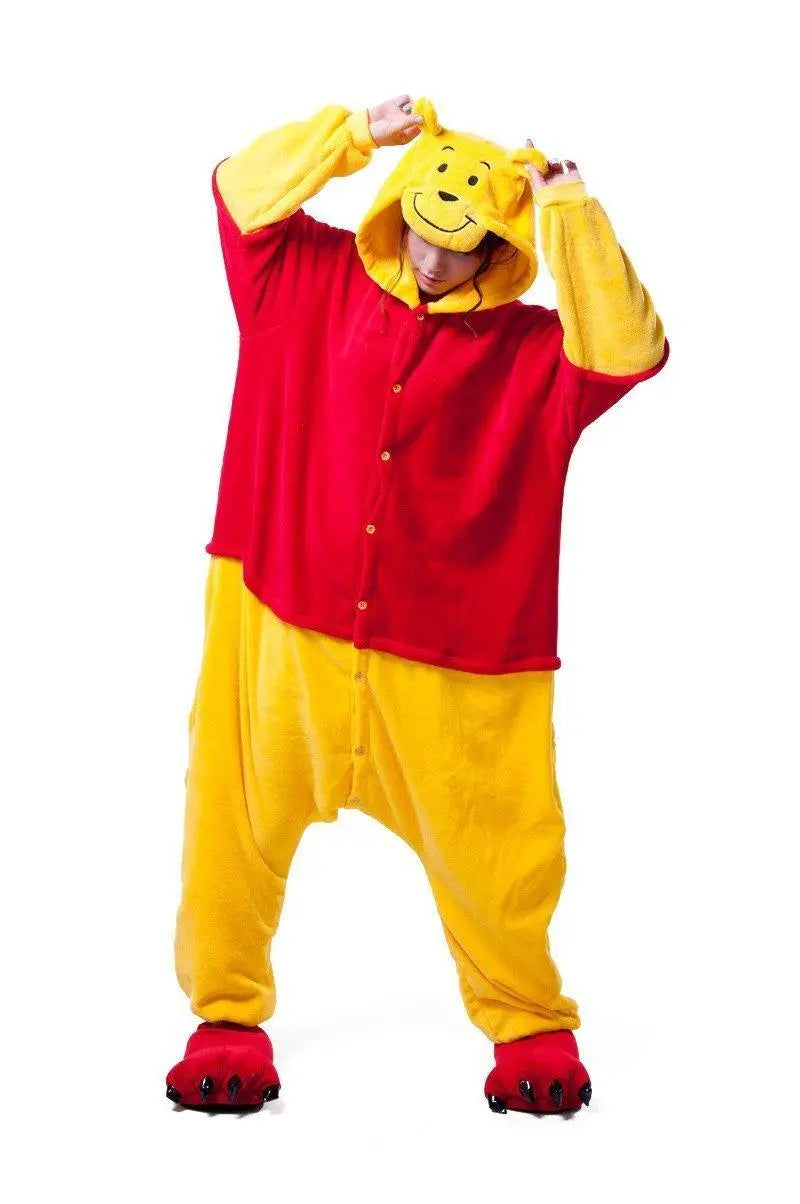 Winnie the Pooh Kigurumi Animal onesies Pajamas for Adult Costume - Pajamasbuy