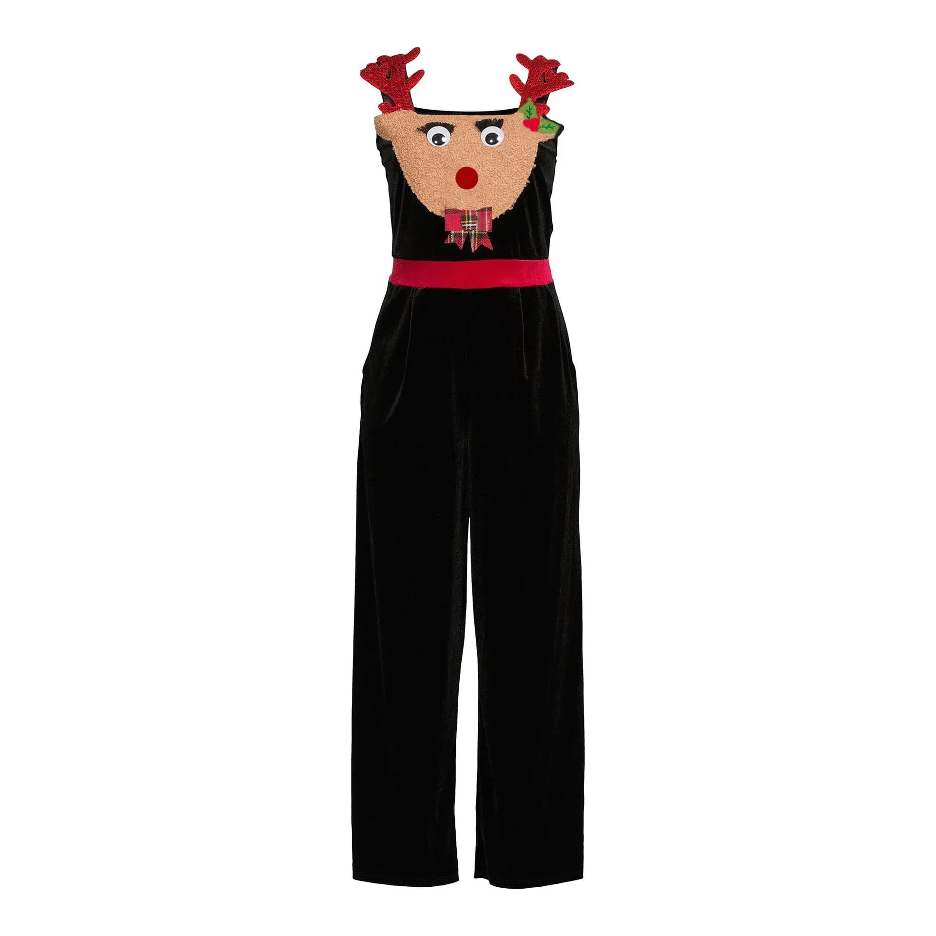 Women's Christmas Print Trousers Overalls Jumpsuit - Pajamasbuy