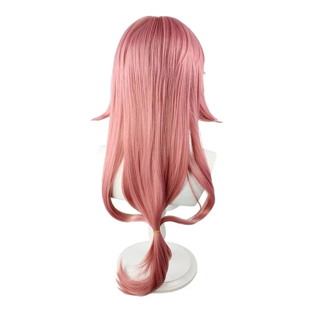 Yae Miko Wig Genshin Impact Pink side upturned cosplay long Wigs for women - Pajamasbuy