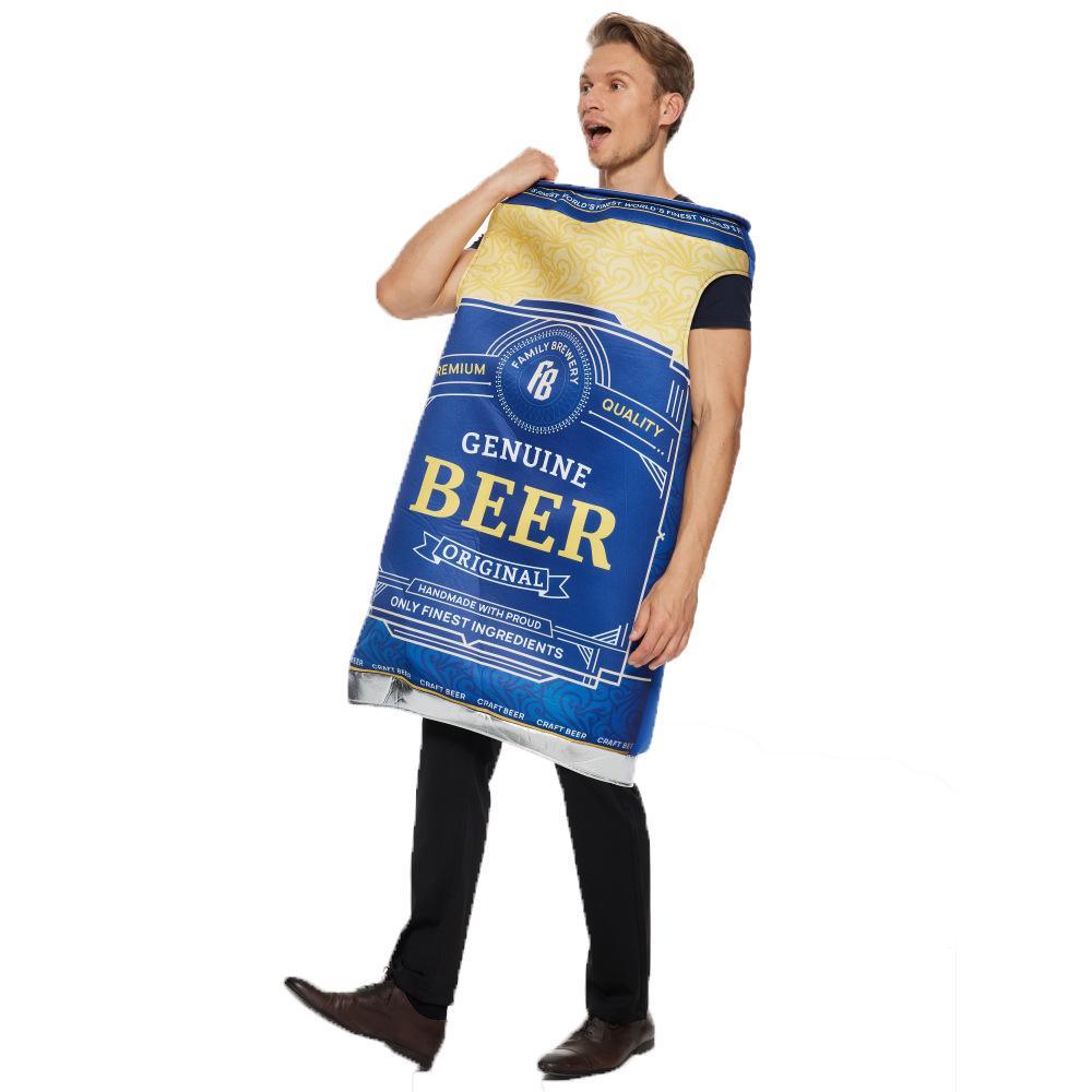 Adult cans beer bottle Oktoberfest Funny Novelty Halloween Cosplay Costume - Pajamasbuy