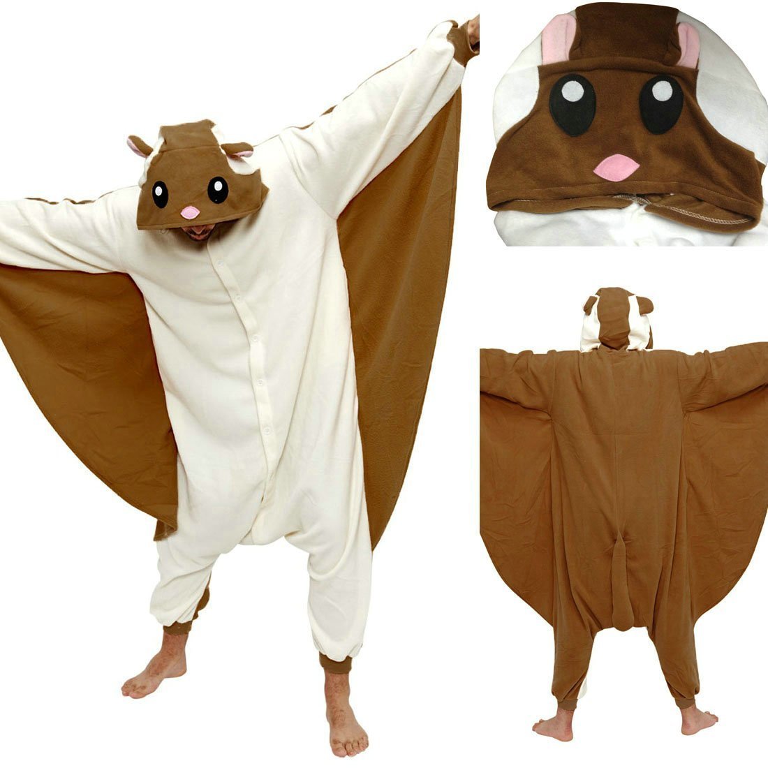 BuyAdult Flying Squirrel Onesie Hoodie kigurumi costume Pajamas Now Cheaper With 3 - 5 Days Ship - PajamasBuy