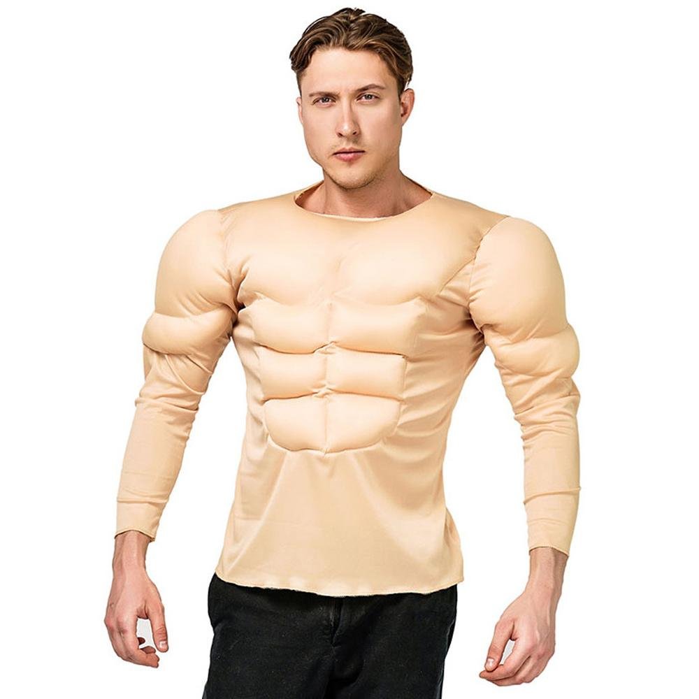 BuyAdult Muscle T - Shirt Costume Funny Fake Abs Costume Masquerade Cosplay Now Cheaper With 3 - 5 Days Ship - PajamasBuy