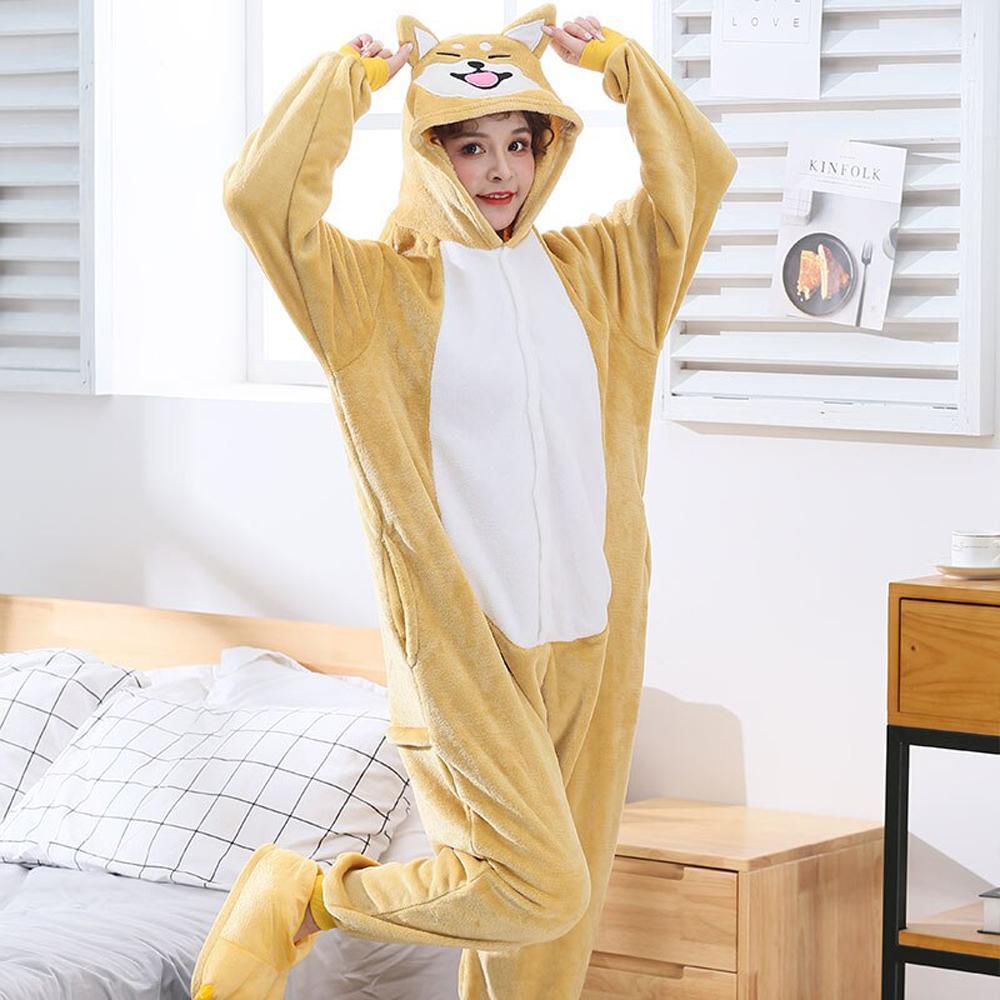 BuyAdult Shiba Inu Dog Kigurumi Animal Onesies Pajamas For Adult Pajamas Costumes Now Cheaper With 3 - 5 Days Ship - PajamasBuy