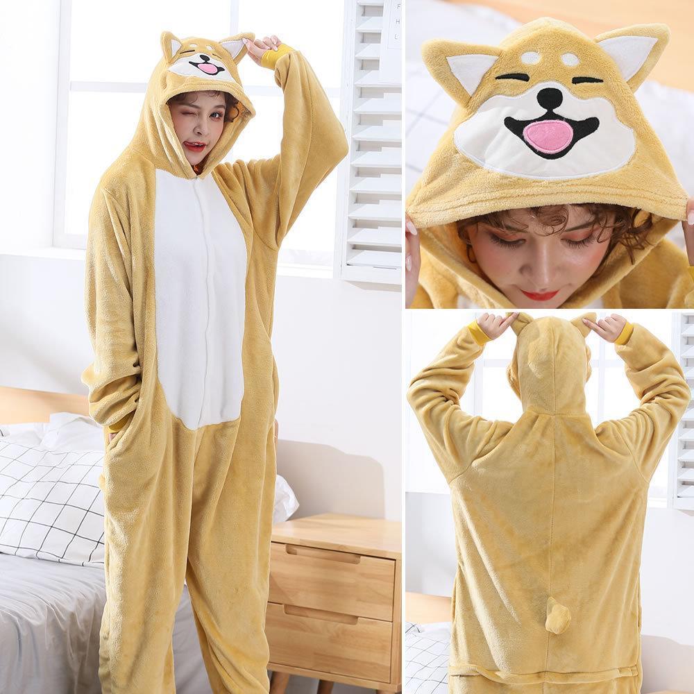 BuyAdult Shiba Inu Dog Kigurumi Animal Onesies Pajamas For Adult Pajamas Costumes Now Cheaper With 3 - 5 Days Ship - PajamasBuy