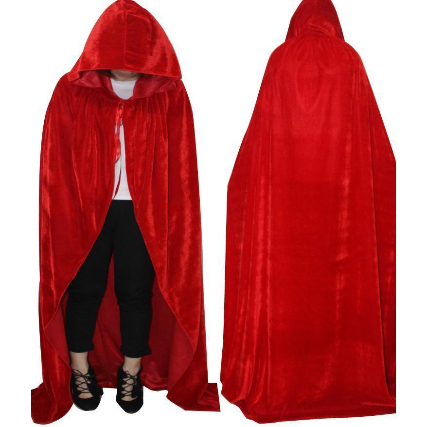 Adult Unisex Hooded Robe Long Cloak Cape Halloween Costume - Pajamasbuy