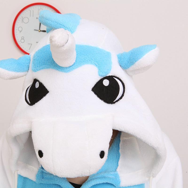 BuyAdult Unsex Blue Unicorn Kigurumi Onesies Animal Costume Pajamas Now Cheaper With 3 - 5 Days Ship - PajamasBuy