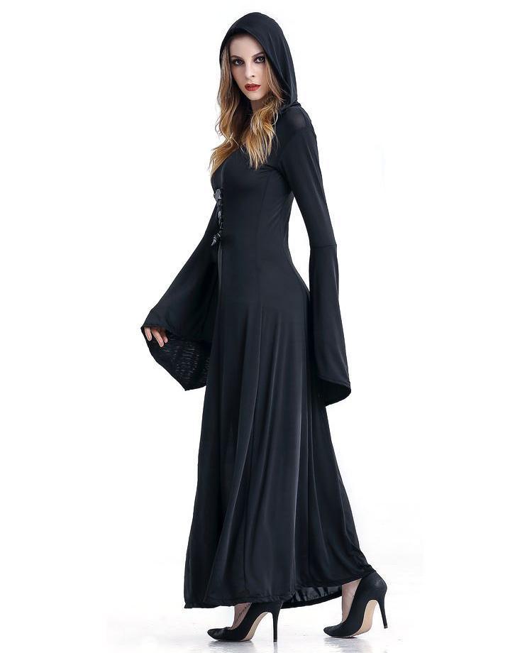 BuyAdult Women Halloween Demon Hooded Witch Costume Partywear Cosplay Now Cheaper With 3 - 5 Days Ship - PajamasBuy