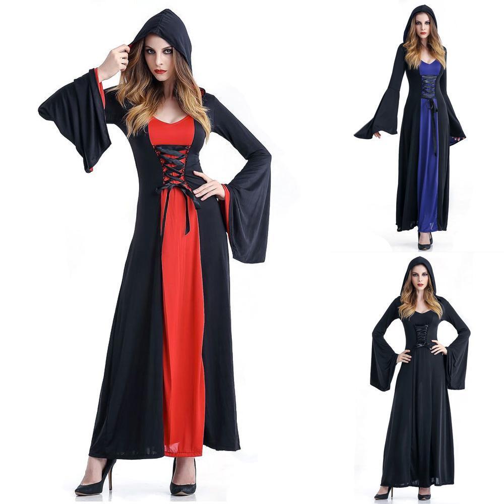 BuyAdult Women Halloween Demon Hooded Witch Costume Partywear Cosplay Now Cheaper With 3 - 5 Days Ship - PajamasBuy