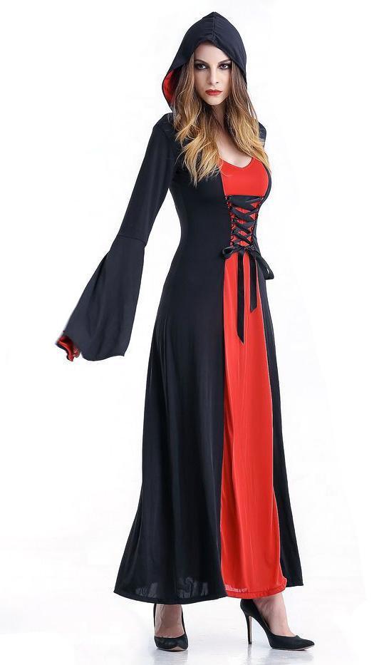 BuyAdult Women Halloween Demon Hooded Witch Costume Partywear Cosplay Now Cheaper With 3 - 5 Days Ship - PajamasBuy