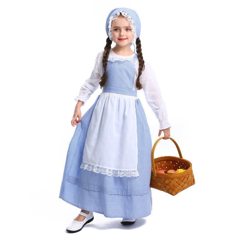 BuyAlice Lolita Maid for kids Blue Farm Florist girl dress kids Maid Cosplay Costume Now Cheaper With 3 - 5 Days Ship - PajamasBuy