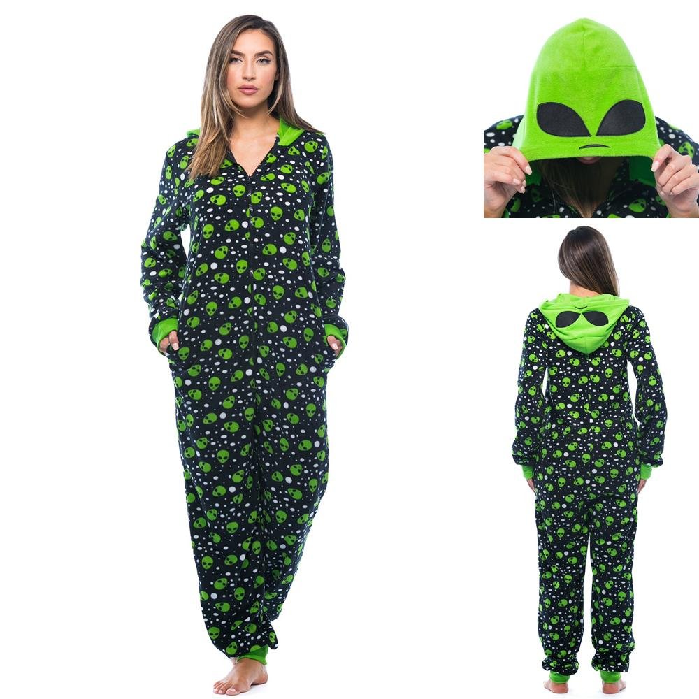 BuyAlien Adult Onesie Kigurumi Costume Halloween Horror ghost face mask Jumpsuits Now Cheaper With 3 - 5 Days Ship - PajamasBuy