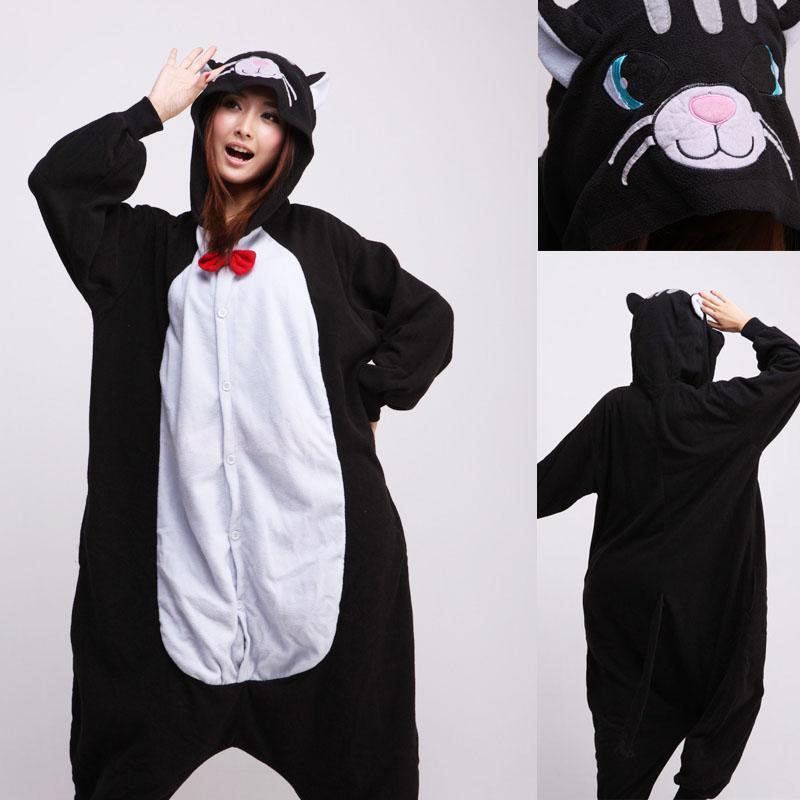 BuyAnimal Adult Cat Onesies Hoodie kigurumi Pajamas costumes Now Cheaper With 3 - 5 Days Ship - PajamasBuy