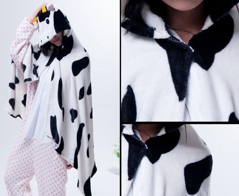 BuyAnimal Cute Kigurumi Cow Cosplay Costume Hoodie Cloak Now Cheaper With 3 - 5 Days Ship - PajamasBuy