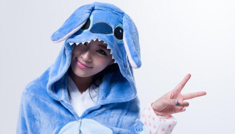 BuyAnimal Kigurumi Blue Stitch Cosplay Costume Hoodie Cloak Now Cheaper With 3 - 5 Days Ship - PajamasBuy