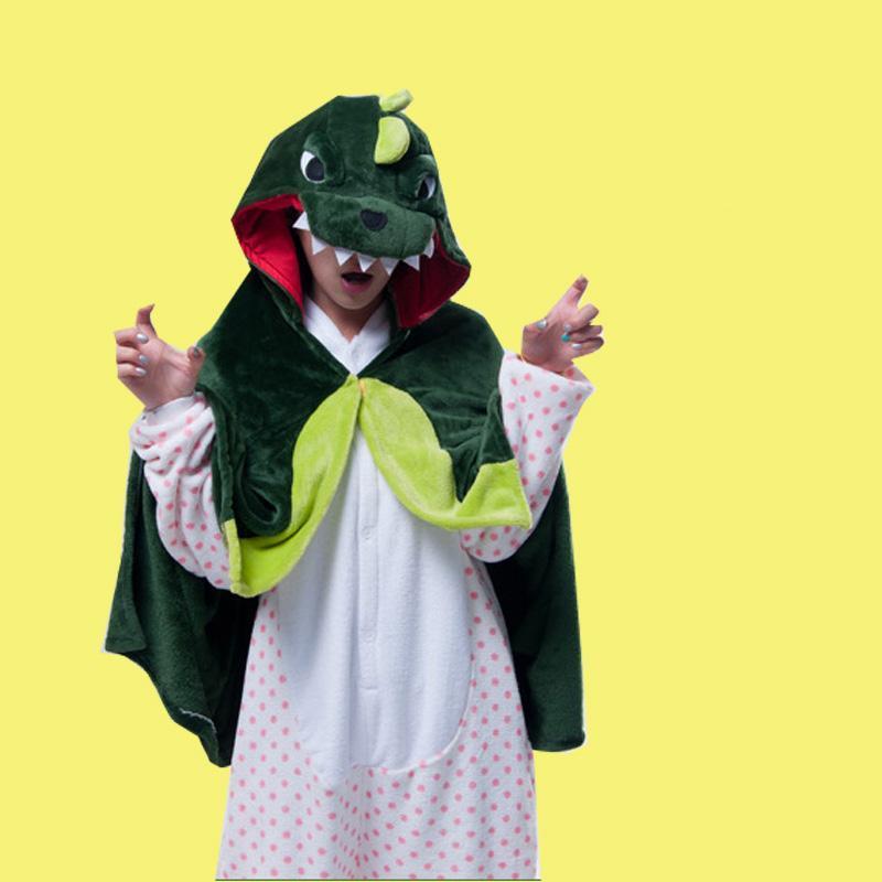 BuyAnimal Kigurumi Dinosaur Cosplay Costume Hoodie Cloak Now Cheaper With 3 - 5 Days Ship - PajamasBuy