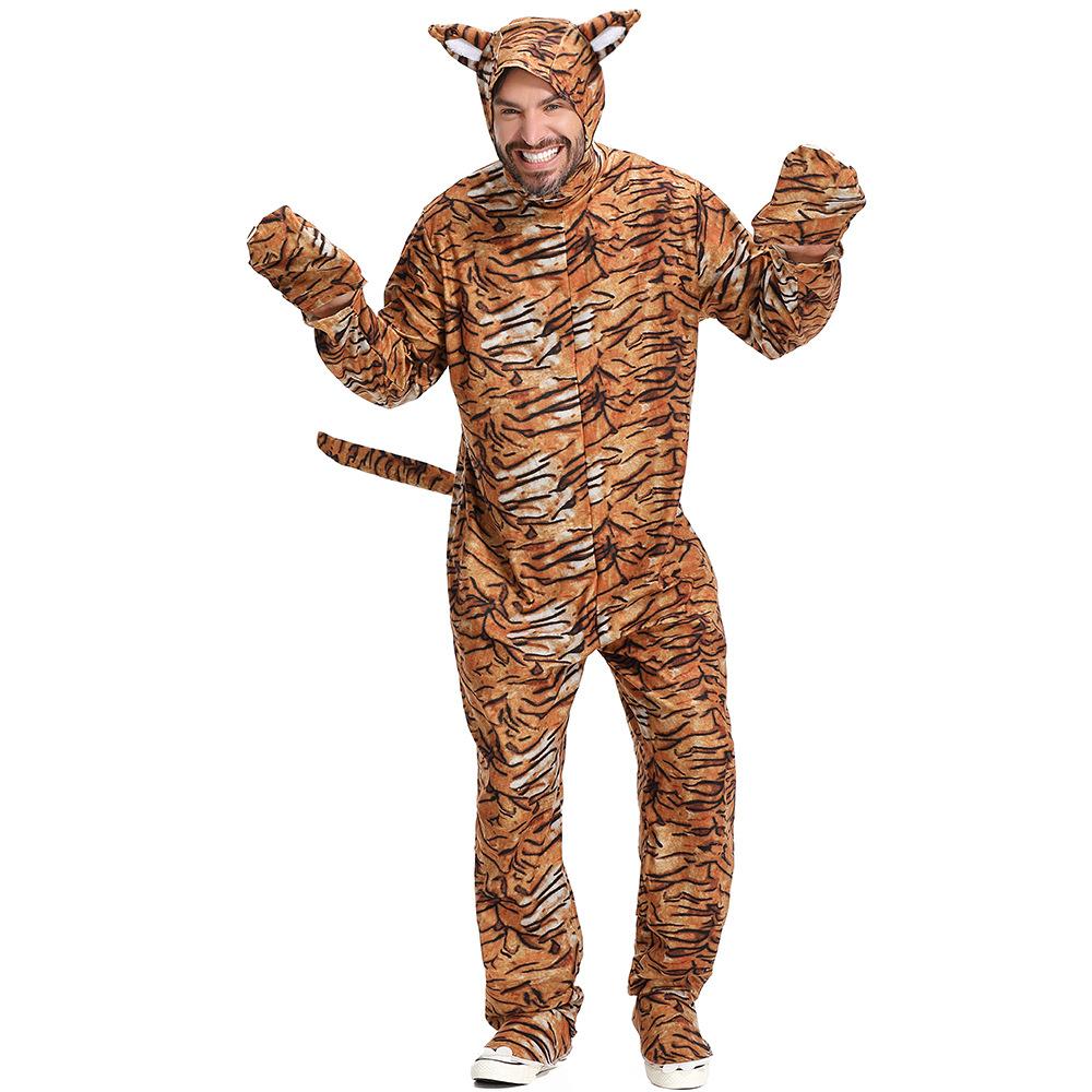 BuyAnimal Tiger Adult Jumpsuit Cosplay Costume Outfits Carnival Suit Now Cheaper With 3 - 5 Days Ship - PajamasBuy