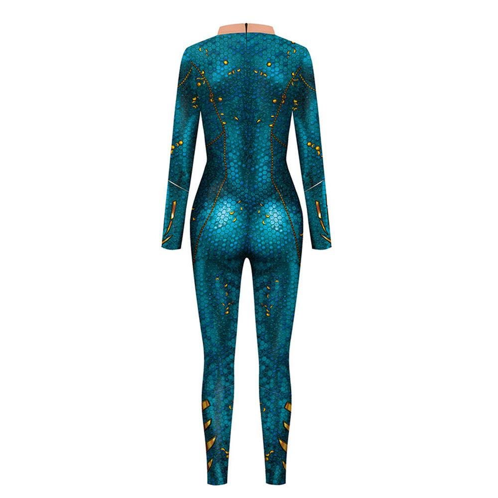 BuyAtlanna Queen Aquaman Cosplay Costume Jumpsuit Halloween Sequined Catsuit Party Zentai Now Cheaper With 3 - 5 Days Ship - PajamasBuy