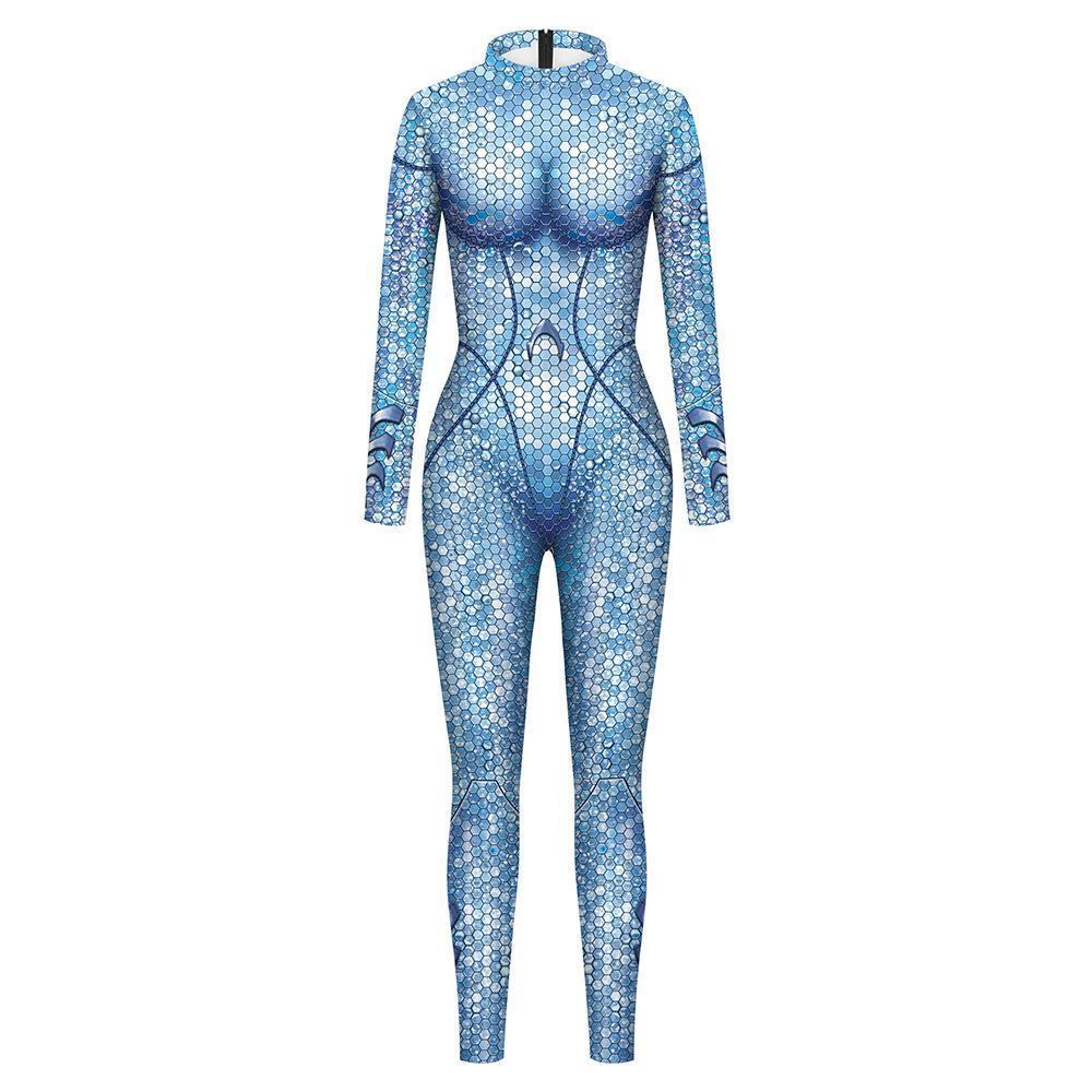 BuyAtlanna Queen Aquaman Cosplay Costume Jumpsuit Halloween Sequined Catsuit Party Zentai Now Cheaper With 3 - 5 Days Ship - PajamasBuy