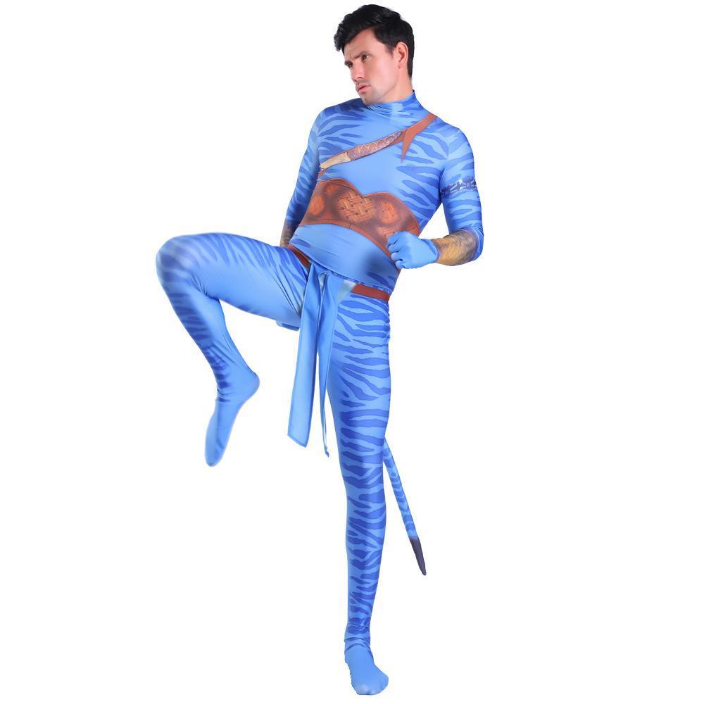 BuyAvatar 2 Neytiri Battle Costume Tail Suit Unisex Jumpsuit Halloween Cosplay Zentai Bodysuit for Adult Kids Now Cheaper With 3 - 5 Days Ship - PajamasBuy