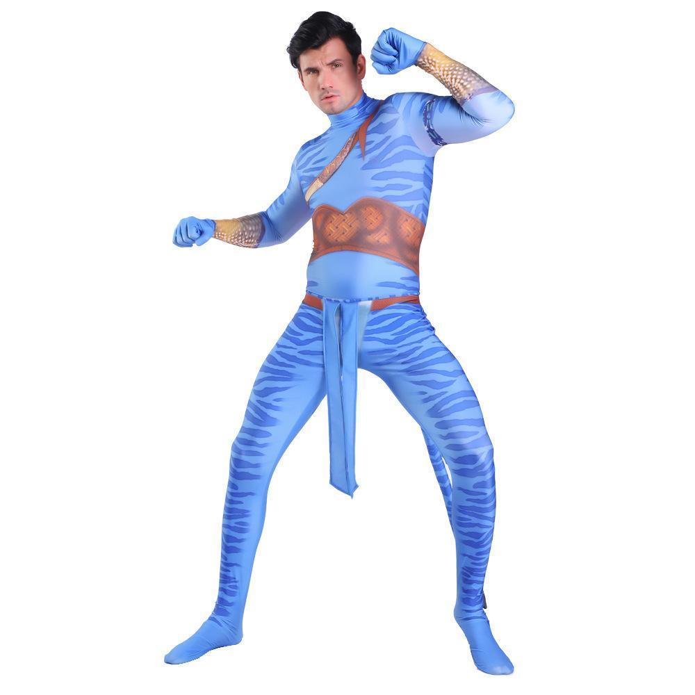 BuyAvatar 2 Neytiri Battle Costume Tail Suit Unisex Jumpsuit Halloween Cosplay Zentai Bodysuit for Adult Kids Now Cheaper With 3 - 5 Days Ship - PajamasBuy