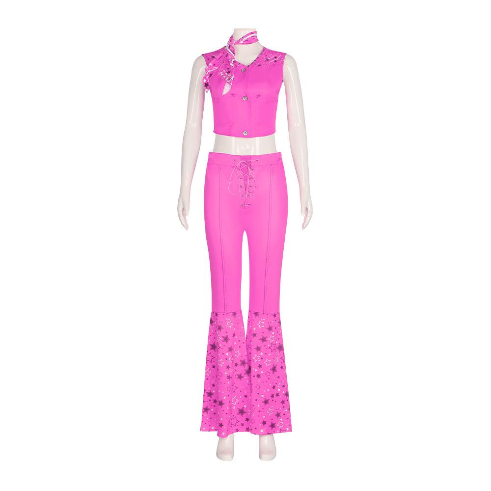 BuyBarbie Movie Margot Robbie Barbie Pink Western Cosplay Costume Outfits Now Cheaper With 3 - 5 Days Ship - PajamasBuy