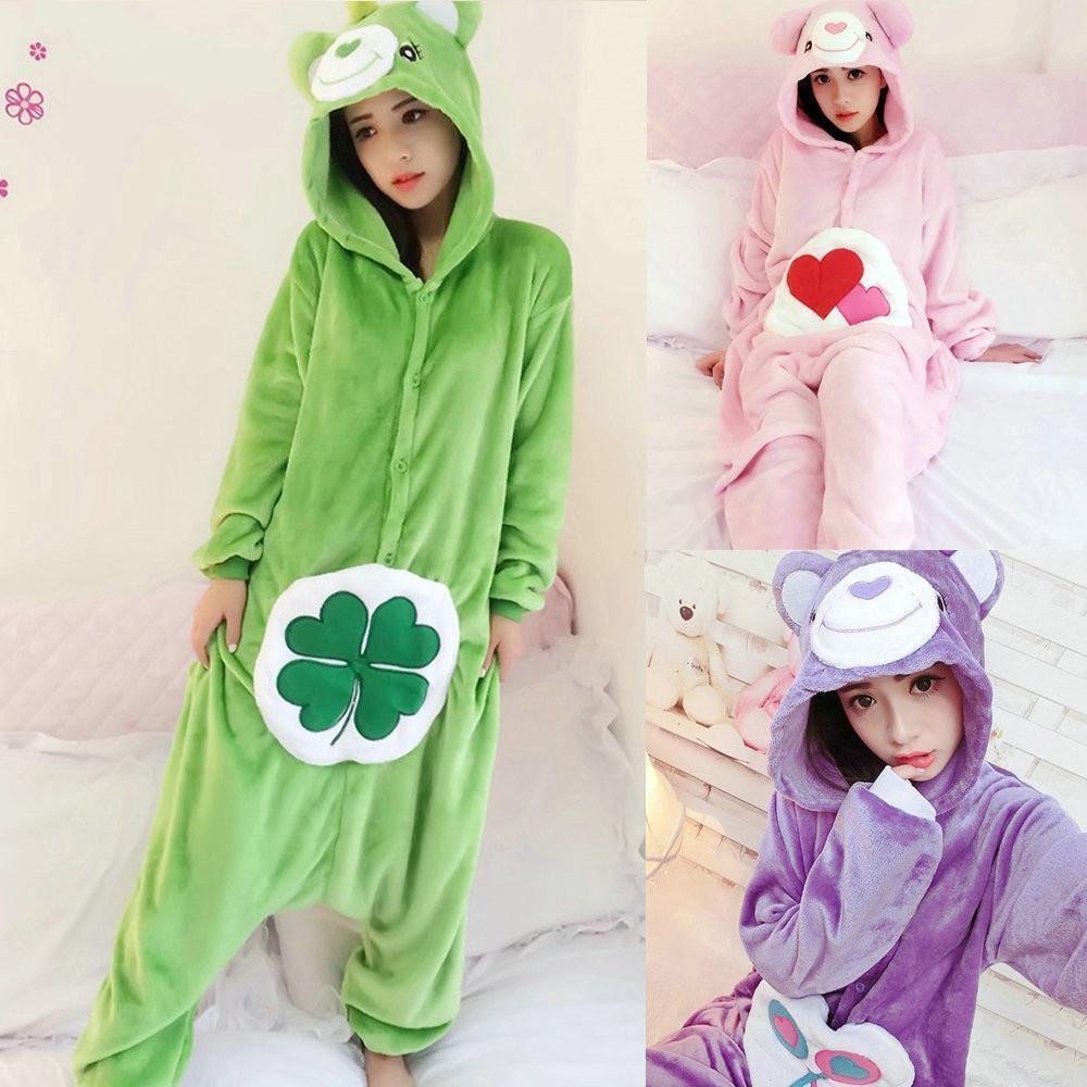 Bear Kigurumi Pajamas Hoodie Costume Animal Flannel Onesies - Pajamasbuy