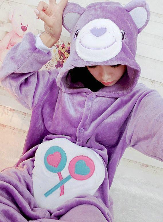 BuyBear Kigurumi Pajamas Hoodie Costume Animal Flannel Onesies Now Cheaper With 3 - 5 Days Ship - PajamasBuy