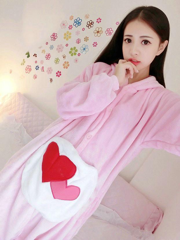 BuyBear Kigurumi Pajamas Hoodie Costume Animal Flannel Onesies Now Cheaper With 3 - 5 Days Ship - PajamasBuy