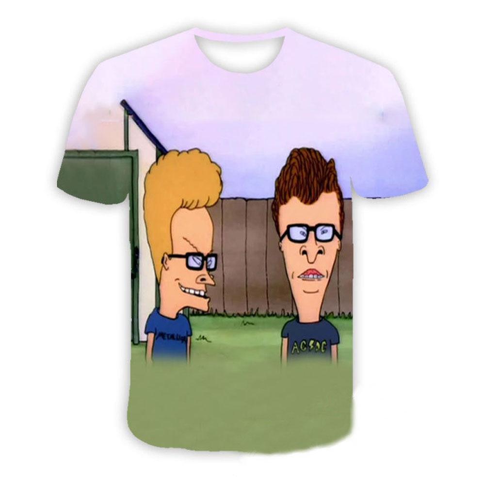 Beavis and butthead costumes round neck short sleeve men's 3D T-shirt - Pajamasbuy