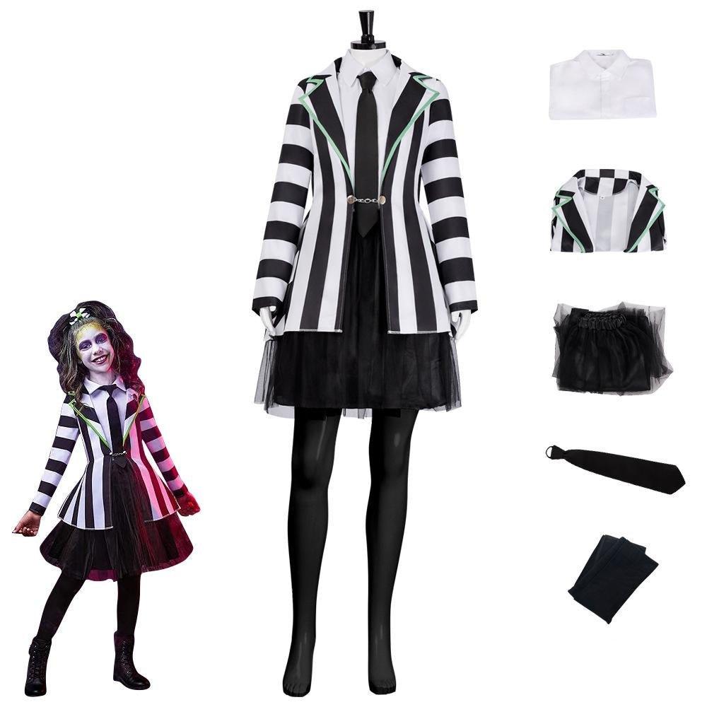 Beetlejuice Adult Kids Blazer Dress Costume For Women Girl - Pajamasbuy