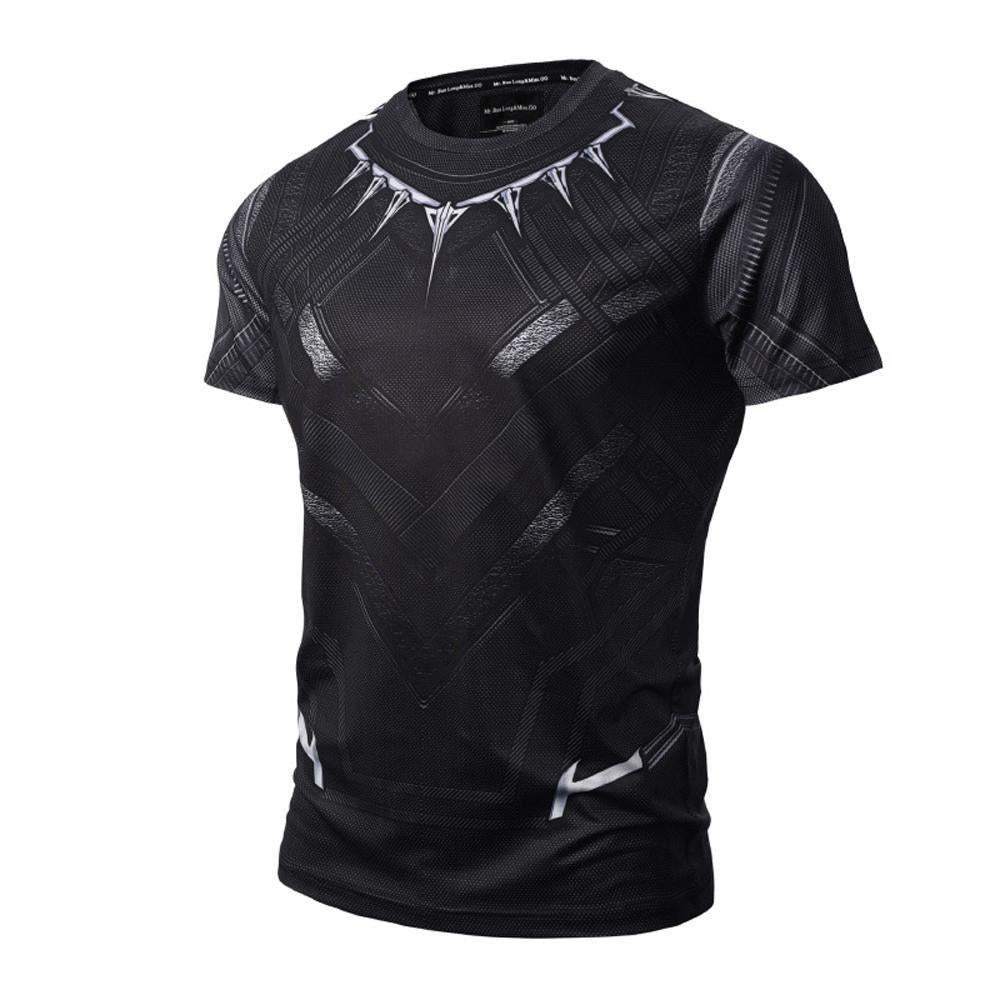 Black Panther Men T shirt Short Sleeve Running Fitness Tee Top - Pajamasbuy