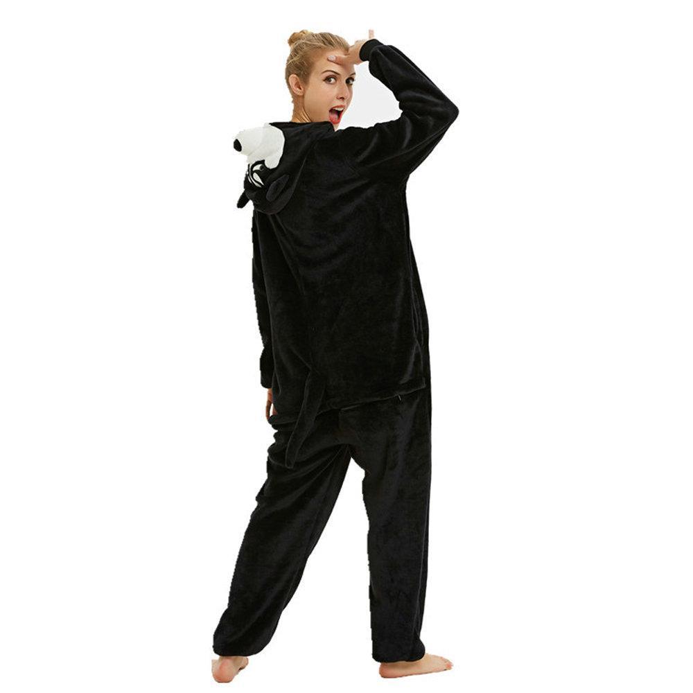 BuyBlack Siberian Husky Dog Kigurumi Onesies Pajamas Costume for Adult Now Cheaper With 3 - 5 Days Ship - PajamasBuy