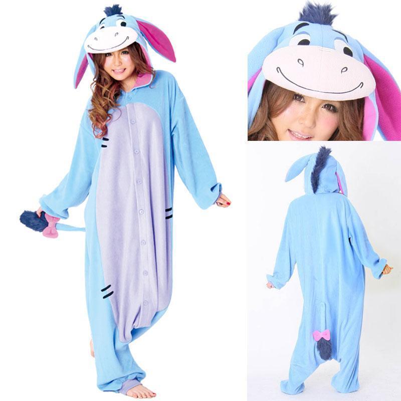 Blue Eeyore Donkey Kigurumi Onesies Pajamas Animal Costume - Pajamasbuy