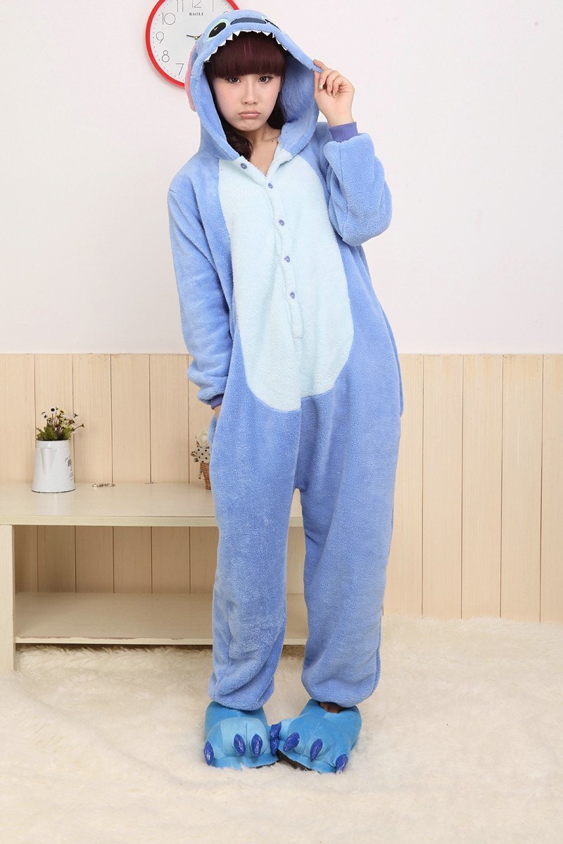 BuyBlue Stitch Kigurumi Onesies Pajamas Animal Costume Now Cheaper With 3 - 5 Days Ship - PajamasBuy