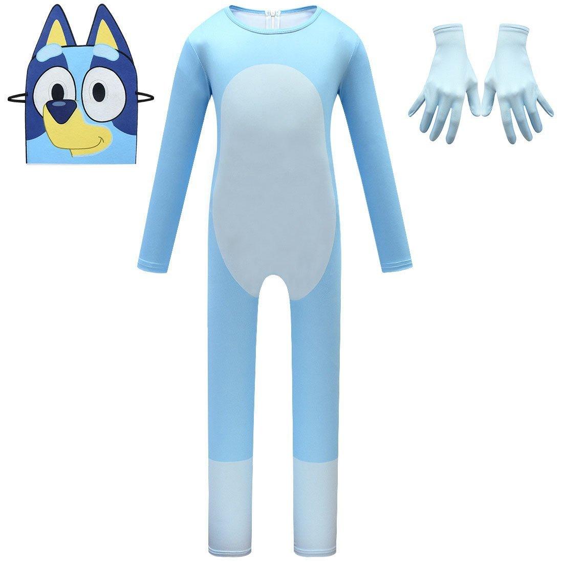 Boys Bluey Girls Bingo Dog Kids Halloween Cosplay Party jumpsuit Onesie Costume - Pajamasbuy