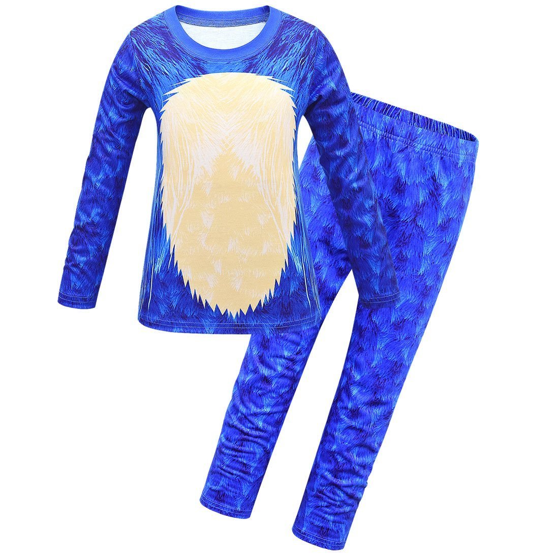 BuyBoys Long Sleeve Cartoon Pants Set Sonic the Hedgehog Print costumes Set Now Cheaper With 3 - 5 Days Ship - PajamasBuy