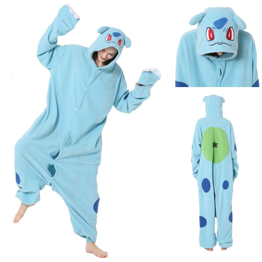 BuyBulbasaur Kigurumi Onesies Anime Pokemon Pajamas Pyjamas Halloween Costume Now Cheaper With 3 - 5 Days Ship - PajamasBuy