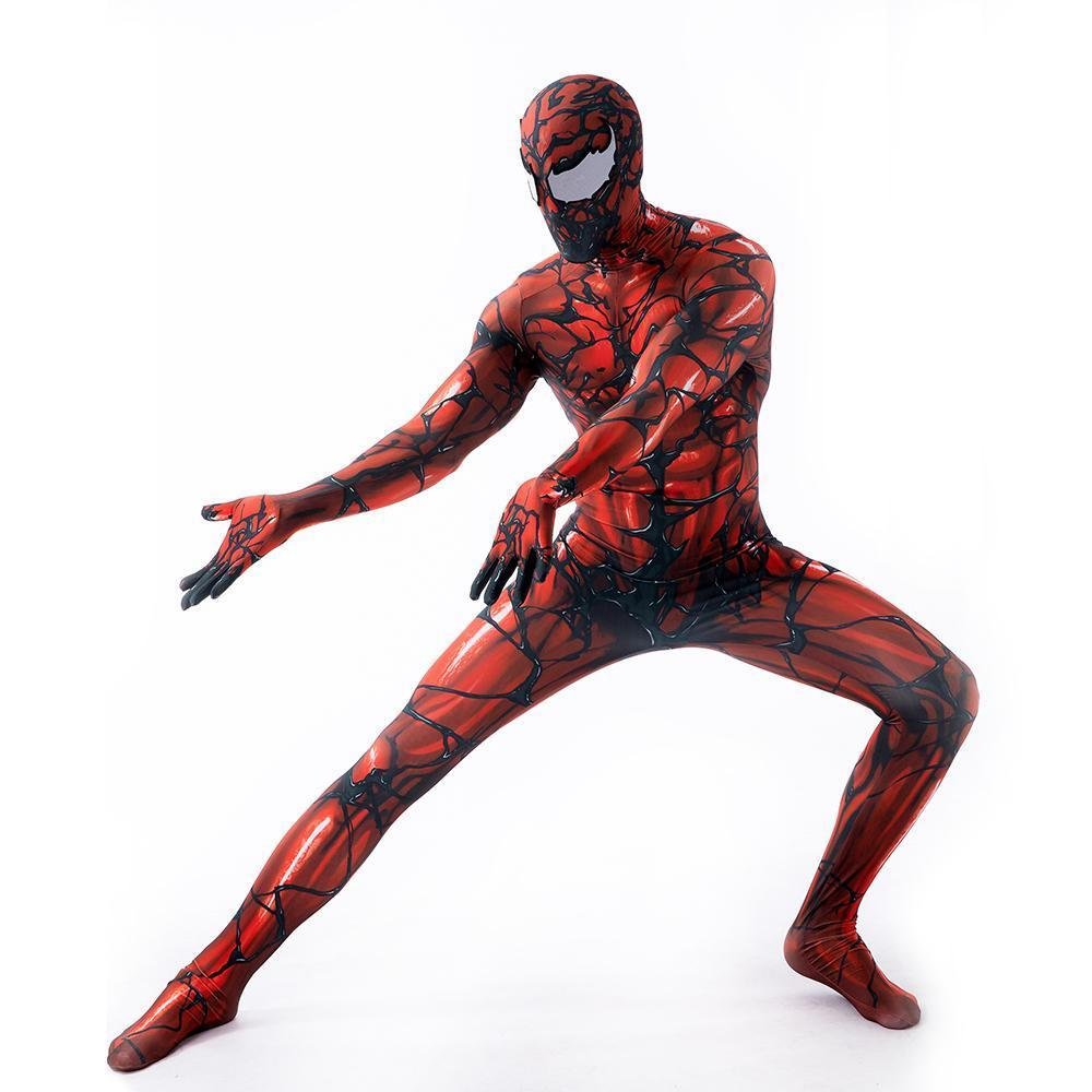 BuyCarnage Red Rubies Venom Spider - Man Costume Cosplay Jumpsuit Superhero Bodysuit Halloween Suit Zentai For Adult Kids Now Cheaper With 3 - 5 Days Ship - PajamasBuy