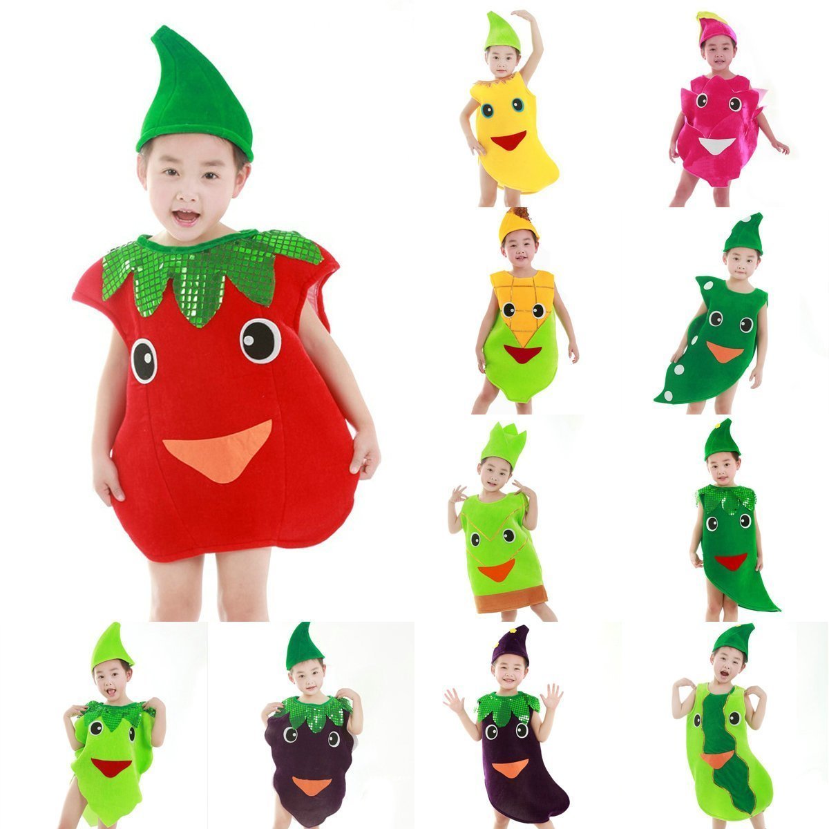 BuyCartoon Fruit Plant Vegetables Children Kid Gift Costume Now Cheaper With 3 - 5 Days Ship - PajamasBuy