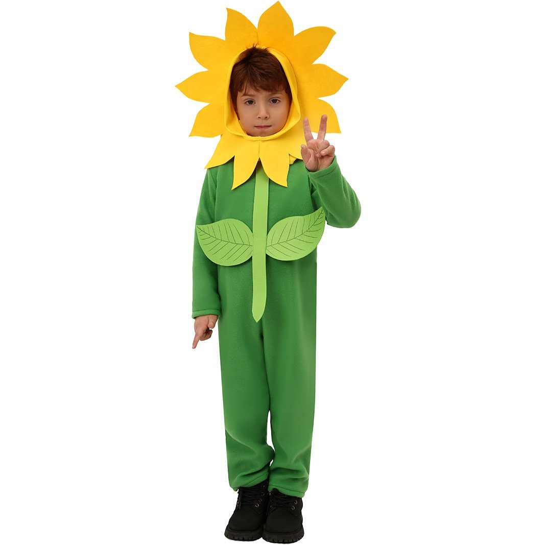 BuyChildren's Day Sun Flower Kids Jumpsuit Stage Party Cosplay Costumes Now Cheaper With 3 - 5 Days Ship - PajamasBuy