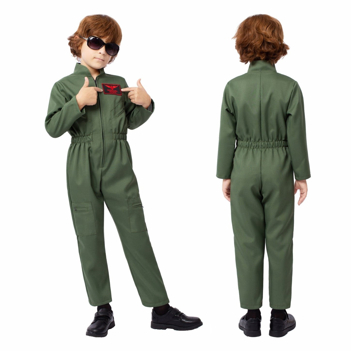 BuyChildren's Fighter Pilot Costume Halloween Carnival and Kindergarten Performance Jumpsuit Now Cheaper With 3 - 5 Days Ship - PajamasBuy