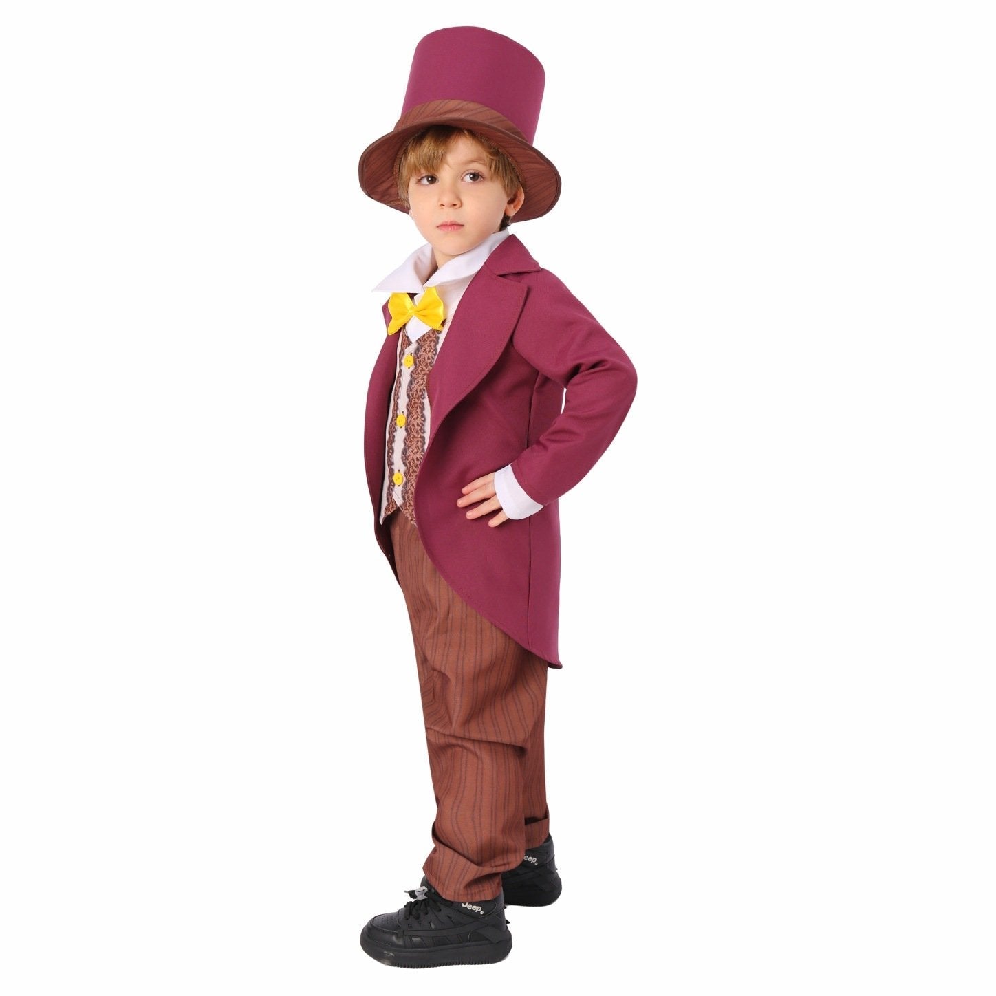 BuyChocolate Willy Wonka Movie Purple Kids Party Suit Cosplay Costumes Halloween Now Cheaper With 3 - 5 Days Ship - PajamasBuy