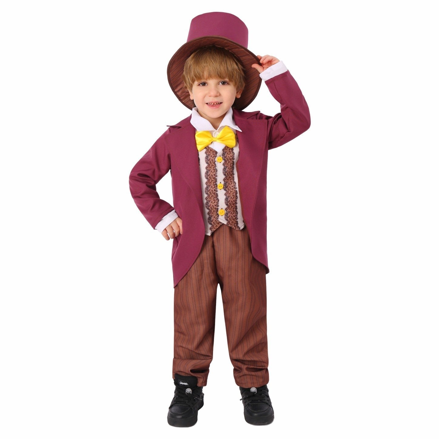 BuyChocolate Willy Wonka Movie Purple Kids Party Suit Cosplay Costumes Halloween Now Cheaper With 3 - 5 Days Ship - PajamasBuy