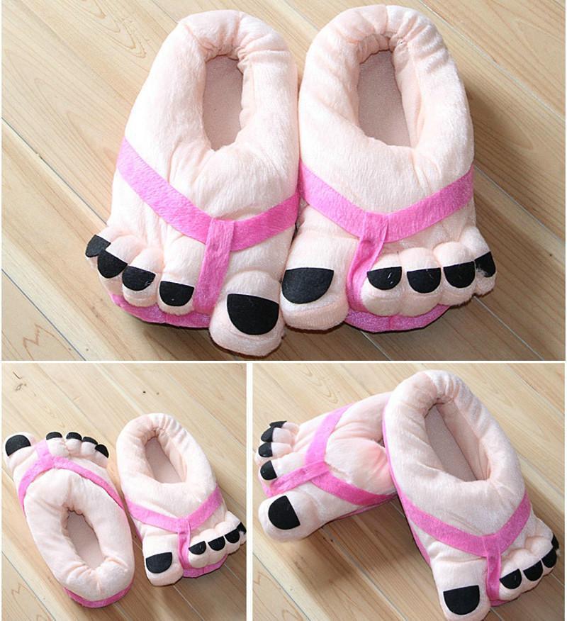 BuyCOVER HEEL Cartoon Big Toes Funny Winter Warm Slipper Household Shoes Now Cheaper With 3 - 5 Days Ship - PajamasBuy