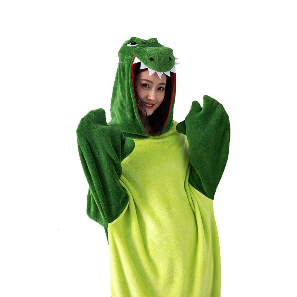 BuyCrocodile Animal kigurumi onesies Costume Cozy Fleece Pajama Robe Now Cheaper With 3 - 5 Days Ship - PajamasBuy