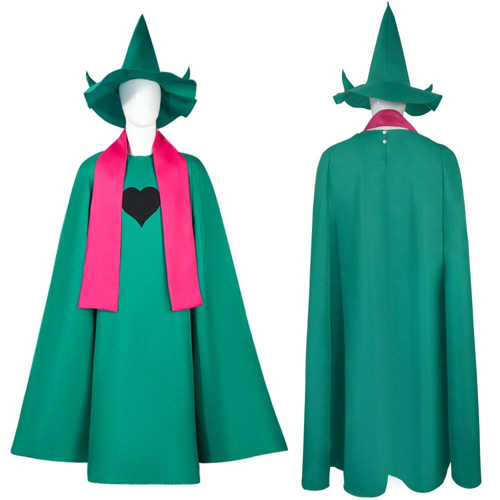 BuyDeltarune Ralsei Cosplay Costume Cape Scarf and Hat Set for Adults Now Cheaper With 3 - 5 Days Ship - PajamasBuy