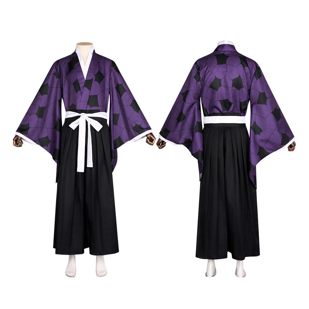 BuyDemon Slayer Kimetsu no Yaiba Kokushibou Kimono Outfits Halloween Cosplay Costume Now Cheaper With 3 - 5 Days Ship - PajamasBuy