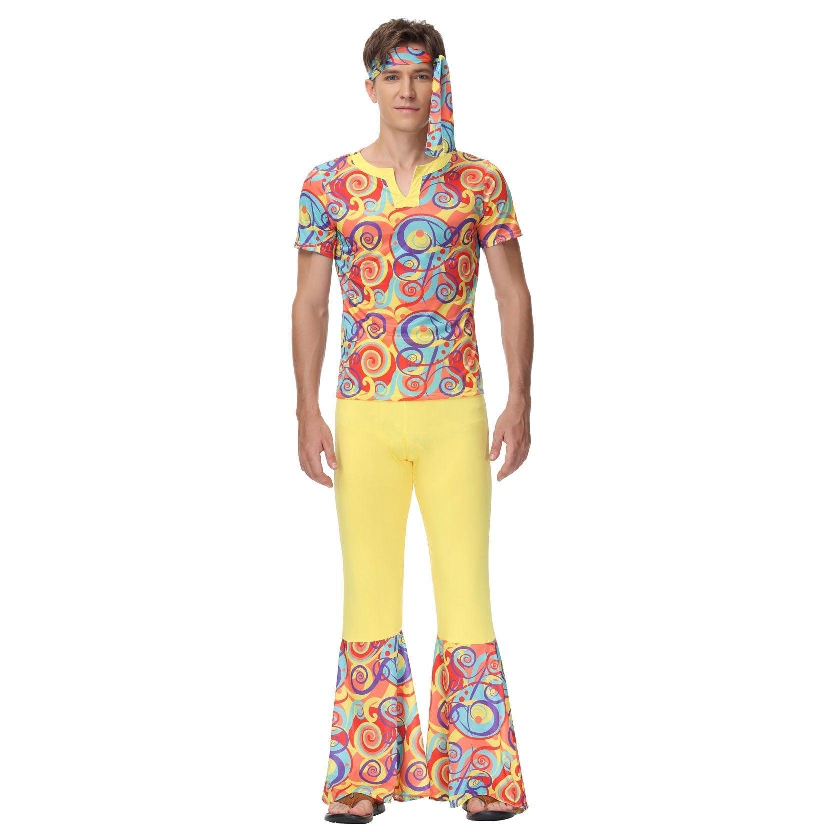 Disco 70s Fancy Dress Retro hip - hop hippie Couple Stage Costumes Halloween - Pajamasbuy