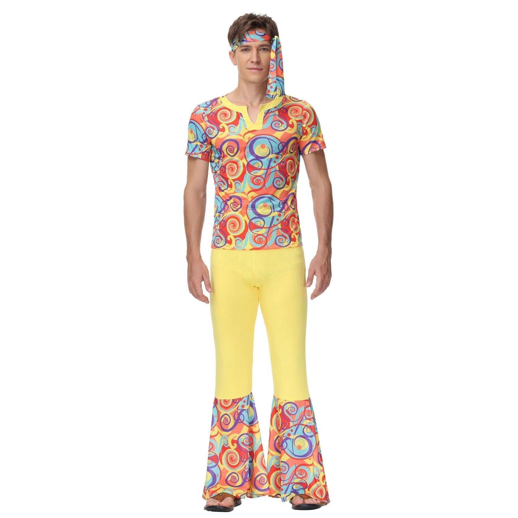 Disco 70s Fancy Dress Retro hip - hop hippie Couple Stage Costumes Halloween - Pajamasbuy